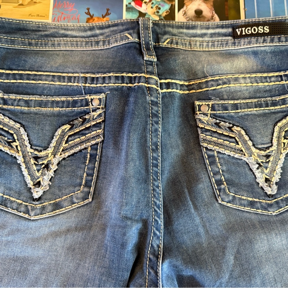 Vigoss Women's Distressed Blue Jeans